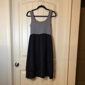 Mossimo Black and Grey Mixed Media Tank Dress